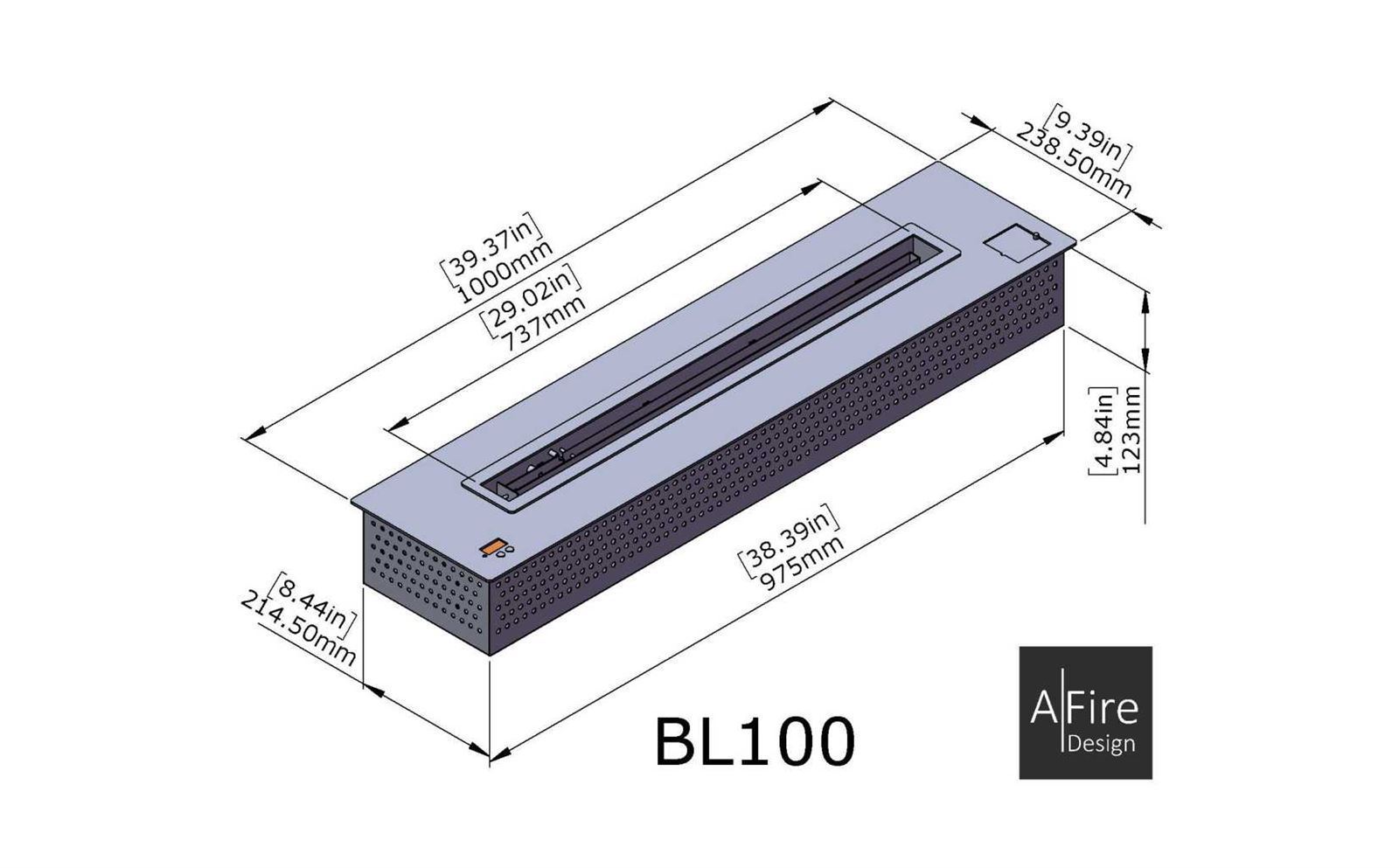 Quemador bioetanol electrónico Afire BL100 - Imagen 2