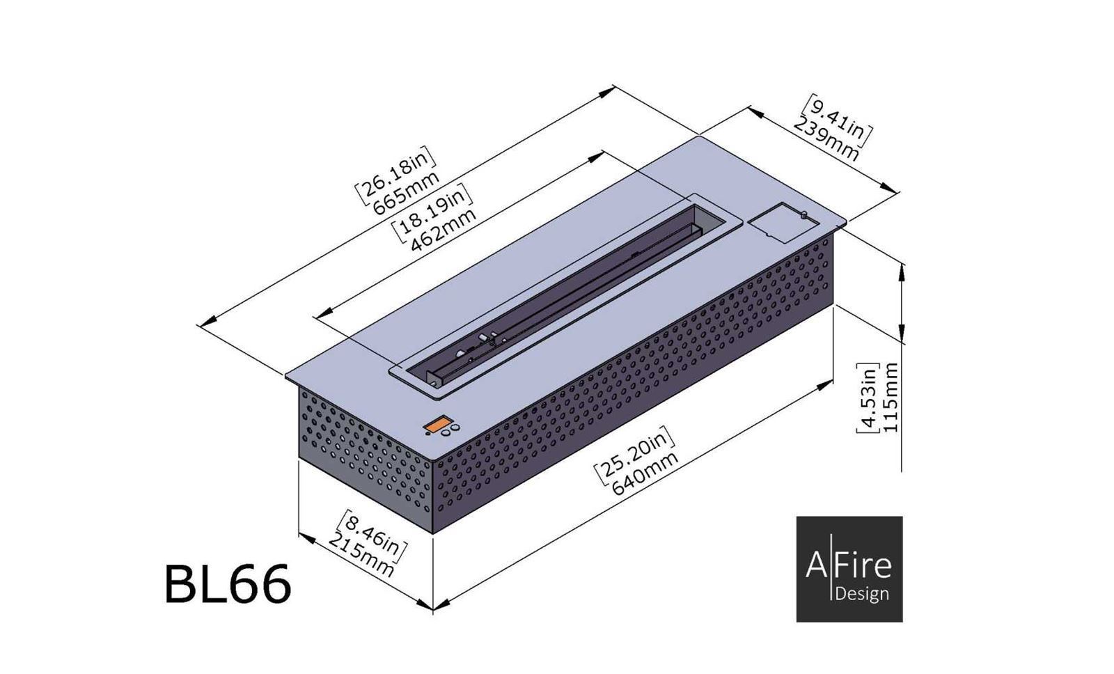 Quemador bioetanol electrónico Afire BL66 - Imagen 2