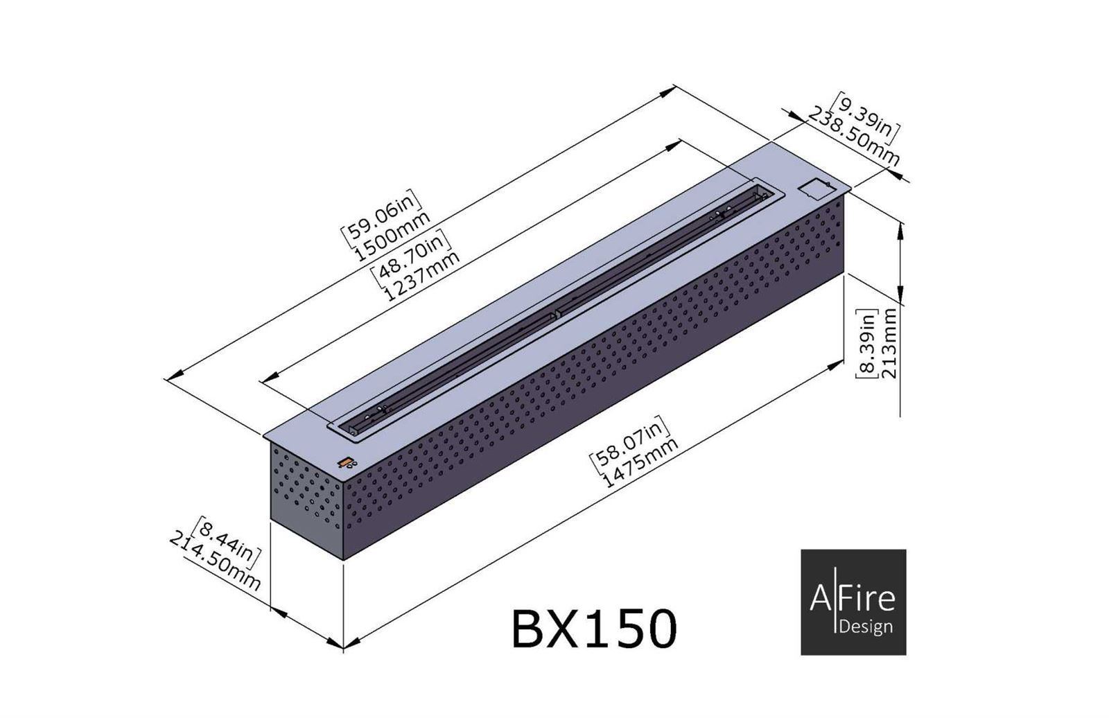 Quemador bioetanol electrónico Afire BX150 - Imagen 2