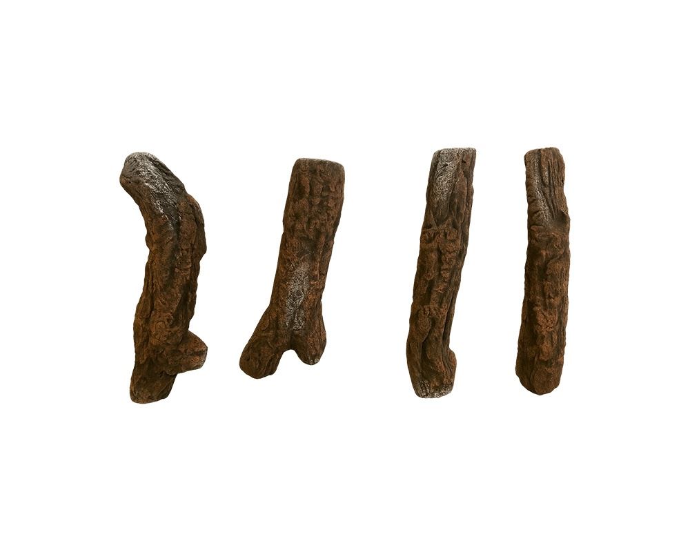 Set de 4 leños cerámicos - Imagen 2