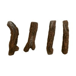 Set de 4 leños cerámicos - Imagen 2