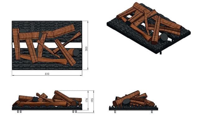 Set de leños de 500 mm para RBR 500 - Imagen 3