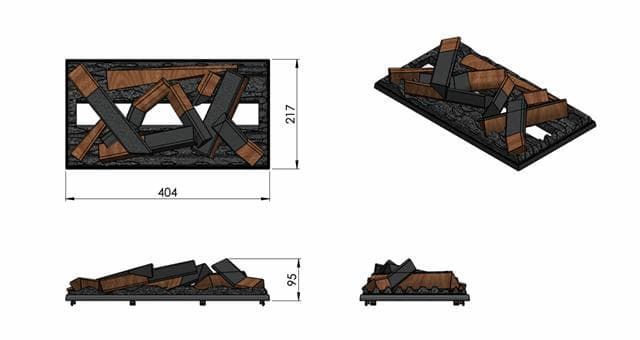 Set de leños para Cassette Vapor NH 400/600 de 40cm - Imagen 3