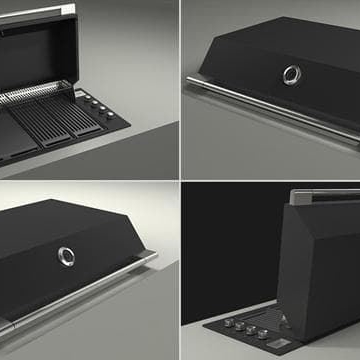 Tapa barbacoa Fulgor 100 negra alta - Imagen 2