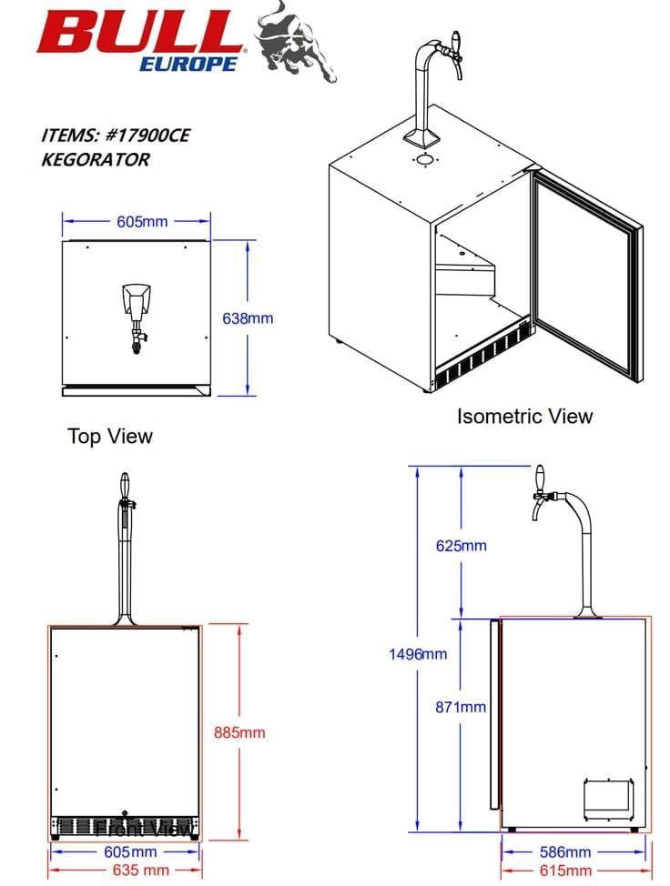 Tirador de cerveza Kegorator 140 litro Bull - Imagen 2